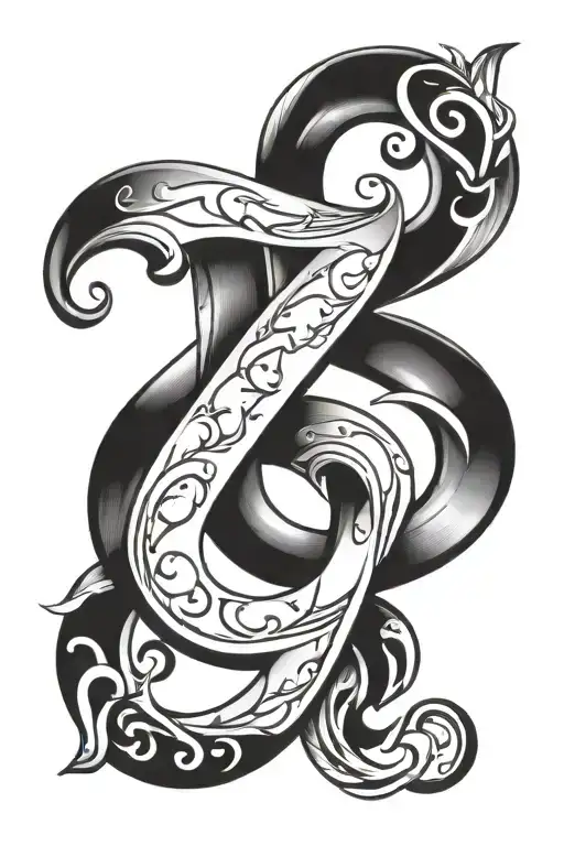 Infinity Symbol With Letter C And Letter L