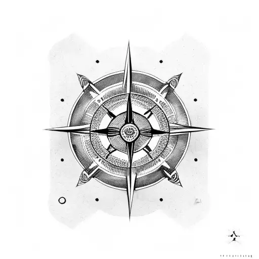 Odin With Geometric And Viking Realm Compass