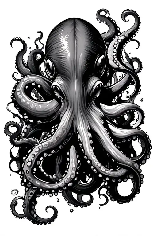 Octopus Emerging From The Depths