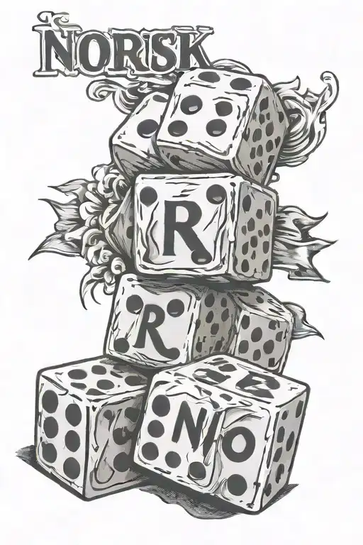 No Risk No Reward With Dice Under Neath That Say Risk-ch