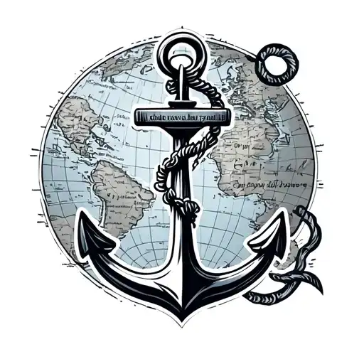 A Map With A Anchor And A Saying