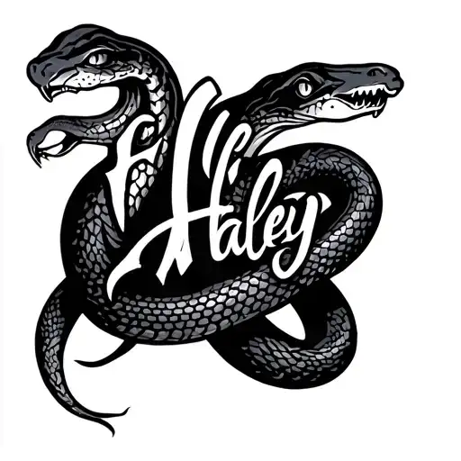 The Name Haley Into A Snake Wrapped