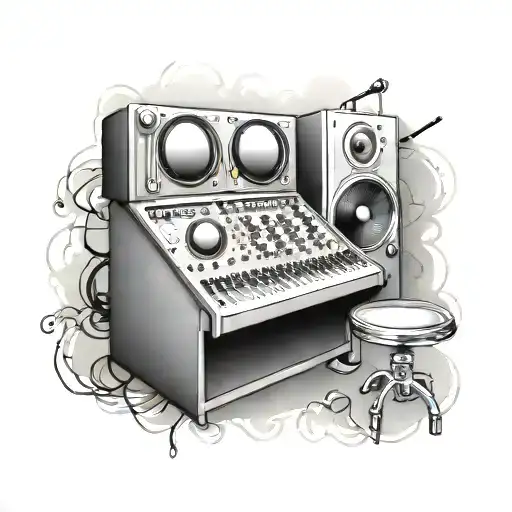 Music Studio Mixing Console