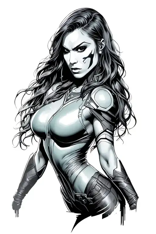 Gamora From Guardians Of The Galaxy Posing