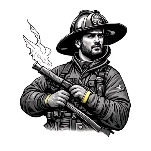 American Traditional Firefighter Themed