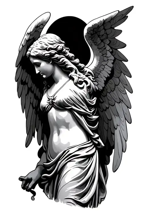 Angel Statue Side Profile