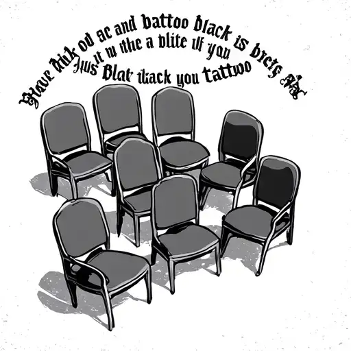 A Bunch Of Empty Chairs Sitting In A Circle With The Quote Around It Saying