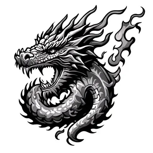 Rapper Microphone On Fire Dragon