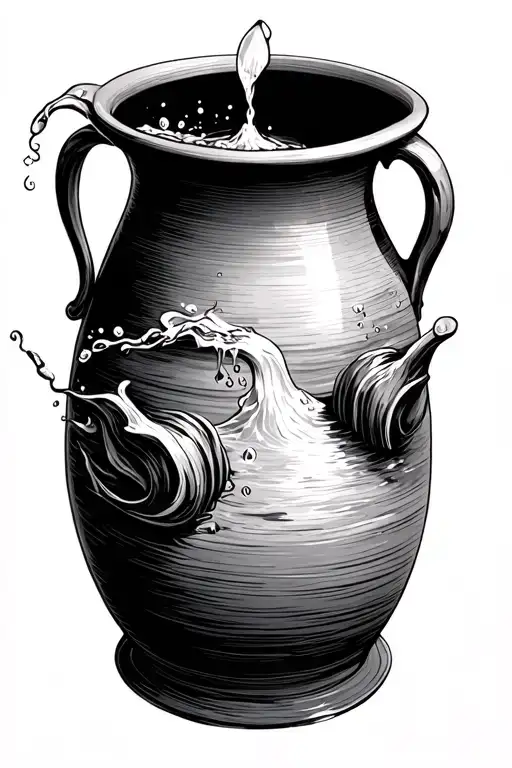 Aqurarius Pot Pouring Water