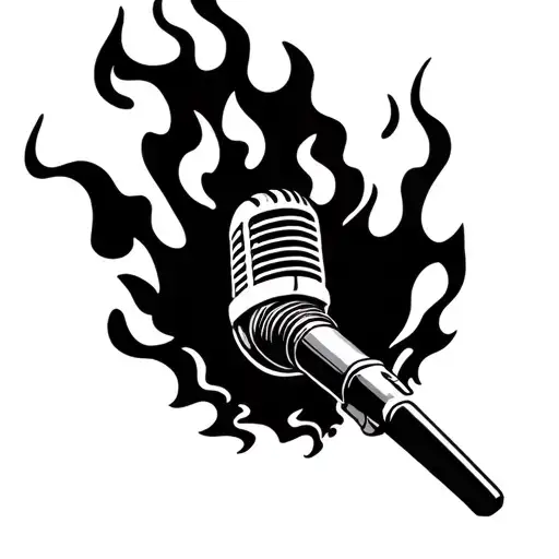 Rapper Microphone On Fire