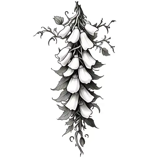 Foxglove Flower Gothic Spine
