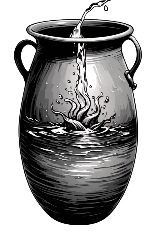 Aqurarius Pot Pouring Water