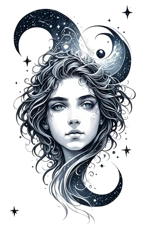 Aquarius Sky And Stars