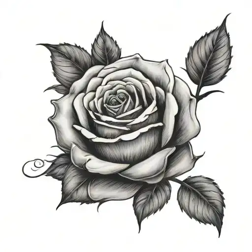 Rose With Signature Name Written