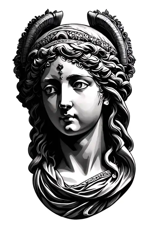 Artemis Beautiful Statue Head