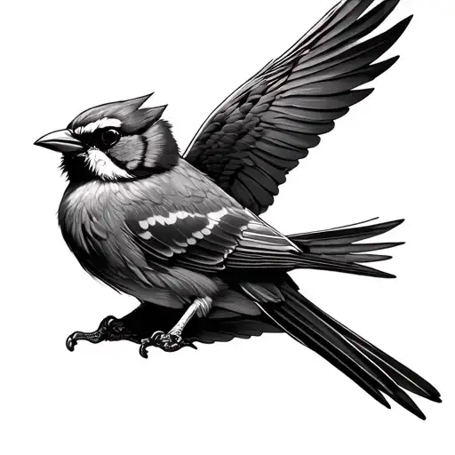 3 Birds Line Drawing