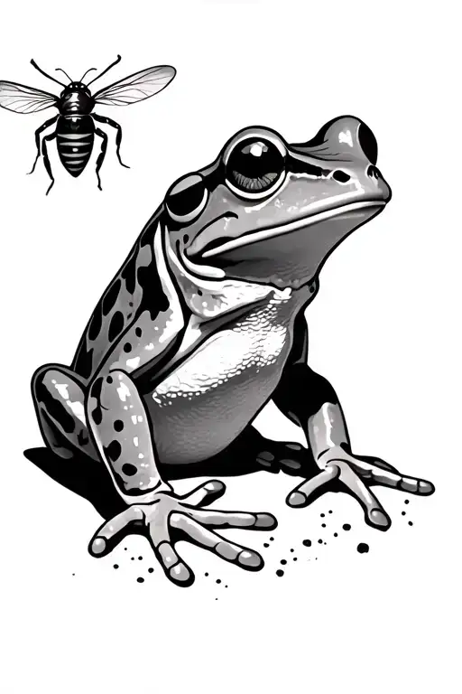 Coqui Frog Holding A Lightning Bug