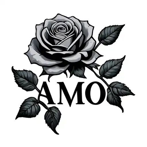 Amos Font With Rose