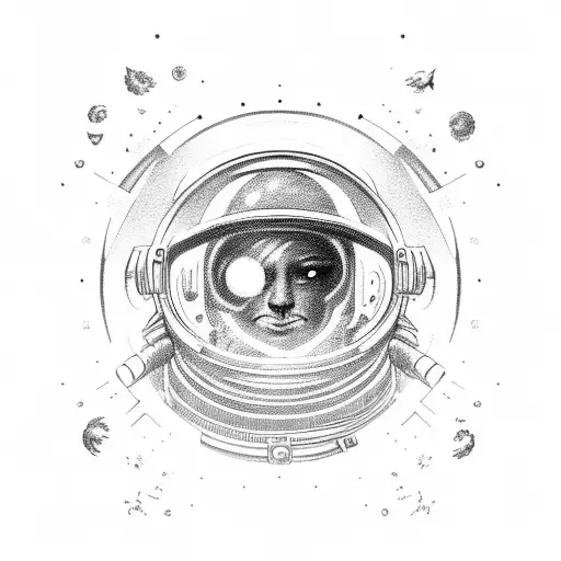 Astronaut Carving Through Space