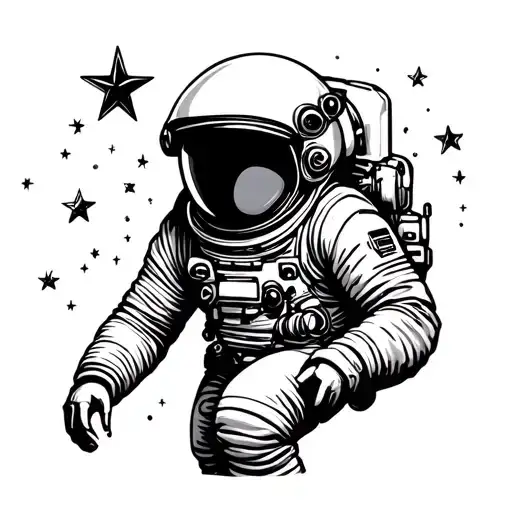 Astronaut Holding Stars Forming