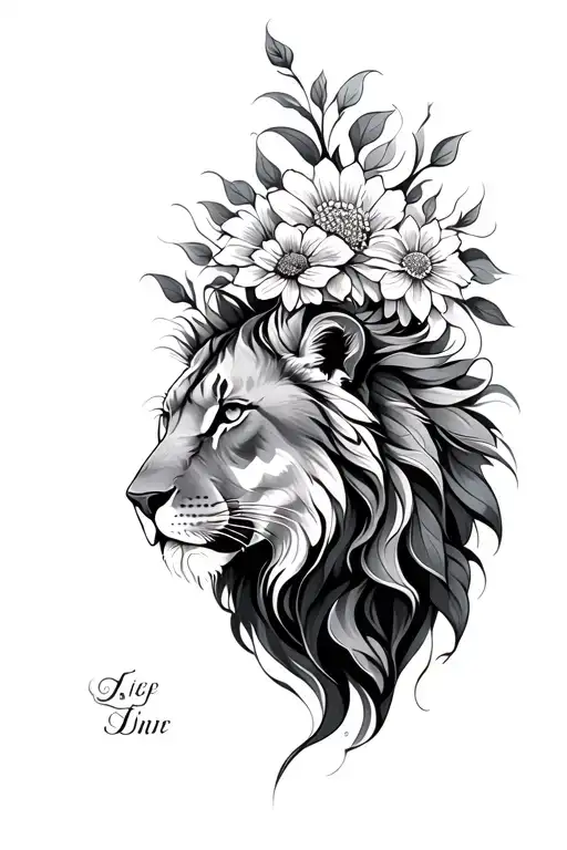 Lioness And Lion Flower Of Life