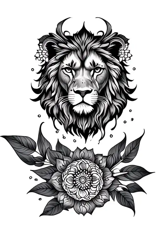 Mandala Forearm Tattoo Featuring Leo