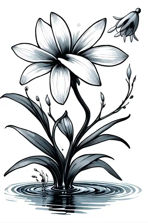 Water Bearer And Snowdrop Flower