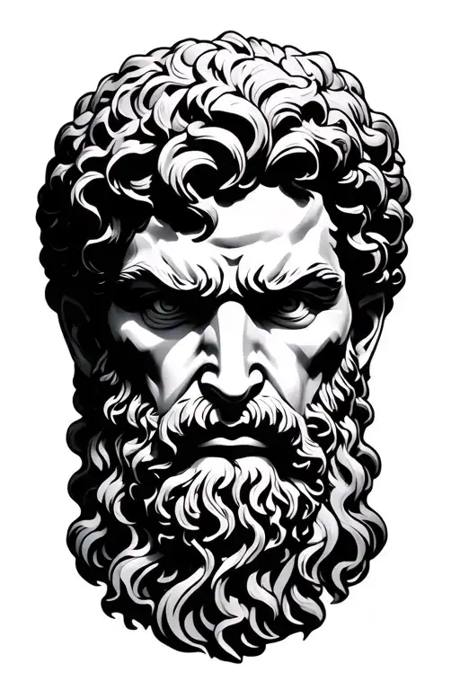 Statue Head Of Prometheus