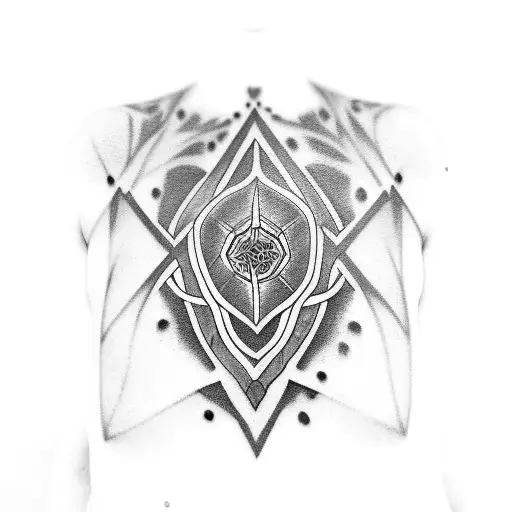 Cover Up Tattoo For A Black Birthmark On Chest