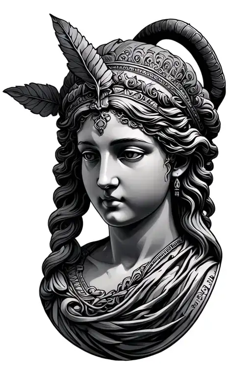 Artemis Beautiful Statue Head