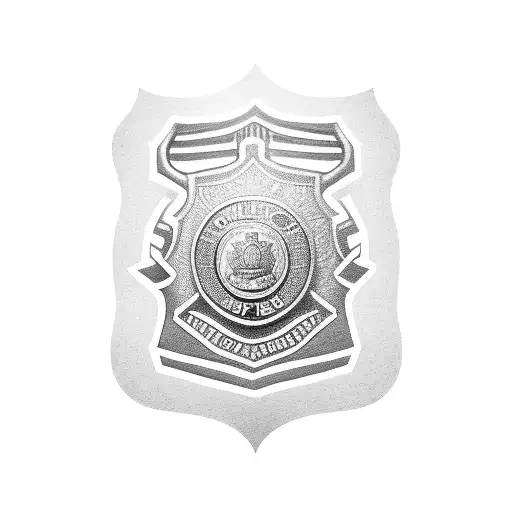 Police Badge With A Skateboard Twist