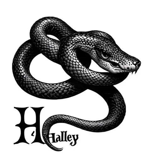 The Name Haley Into A Snake Wrapped