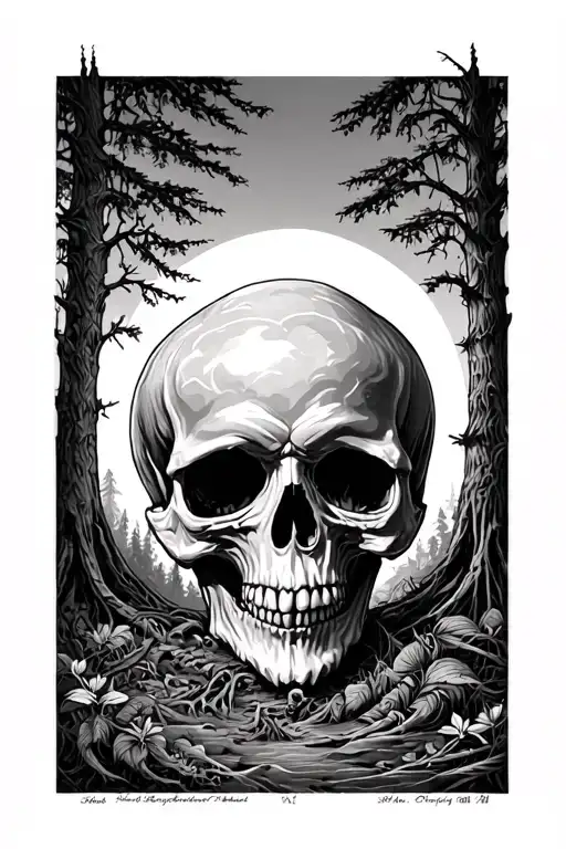Large Skull And Forrest