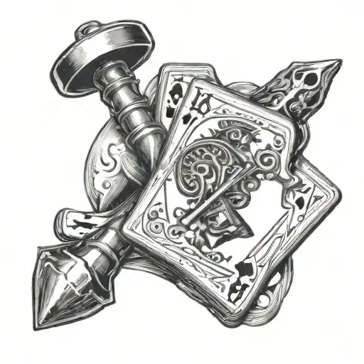 Jack Playing Card And Hammer