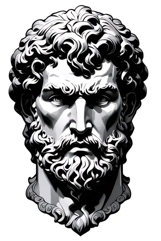 Statue Head Of Prometheus