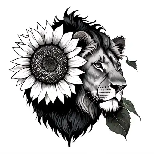 Sunflower And Lioness