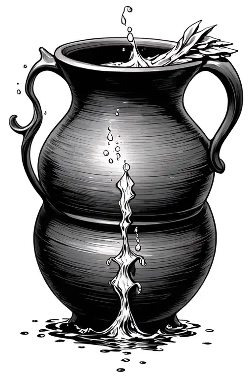 Aqurarius Pot Pouring Water