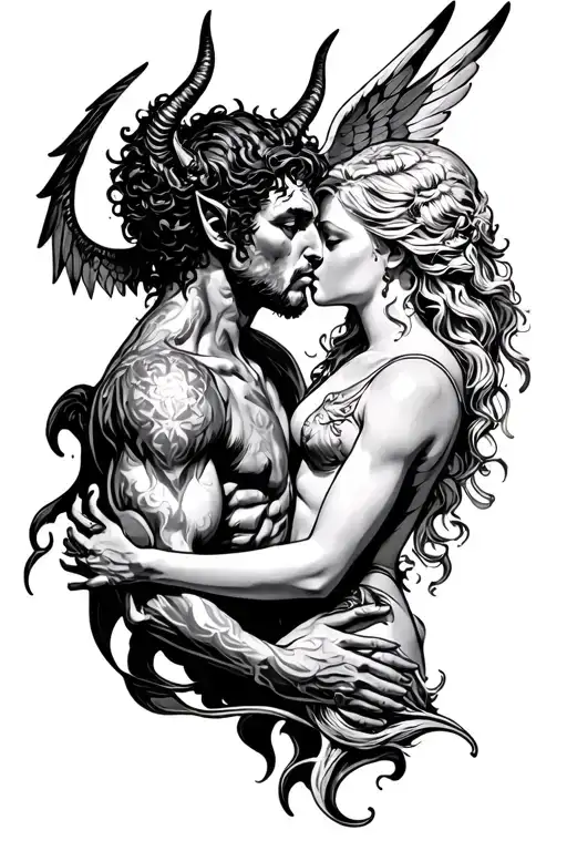 The Devil Kissing An Angel 