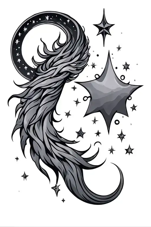 Aquarius Sky And Stars