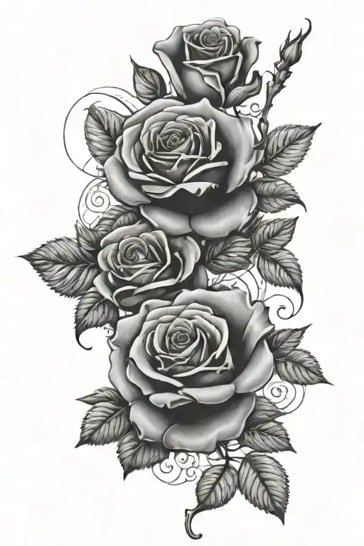 Roses And Roman Neumerals