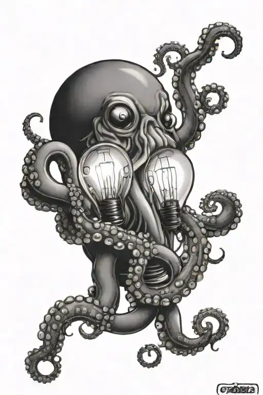 Octopus Escaping Light Bulb