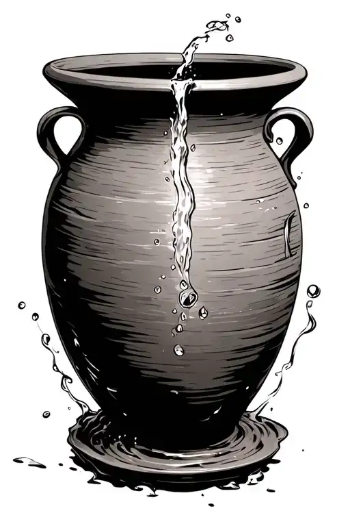 Aqurarius Pot Pouring Water