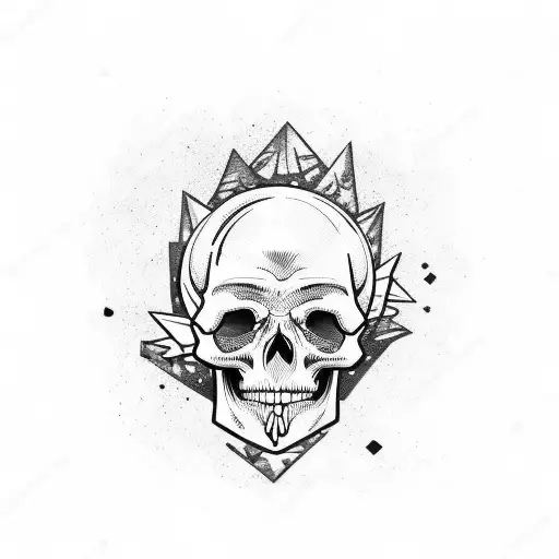Skull With The Word Aurora