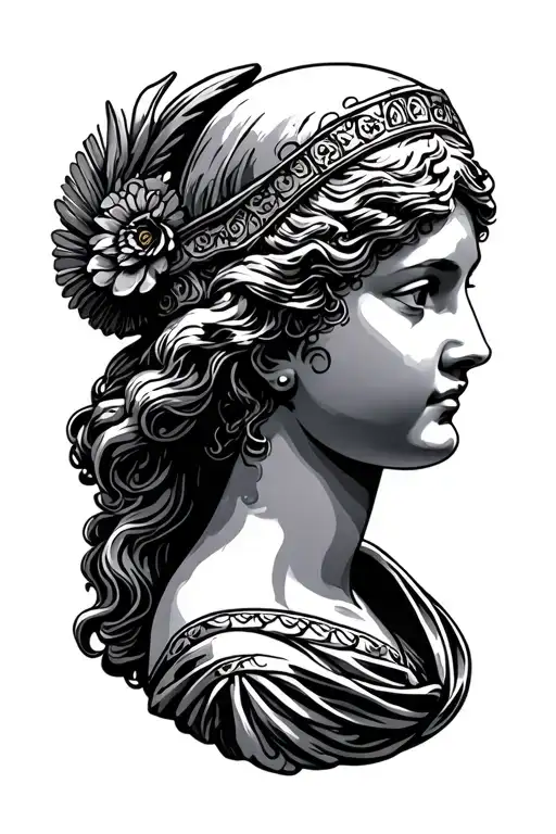 Artemis Beautiful Statue Head