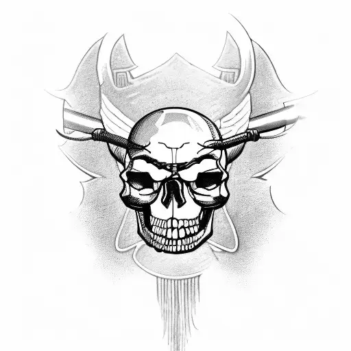 A Harley-davidson Motorcycle With A Skull As The Engine