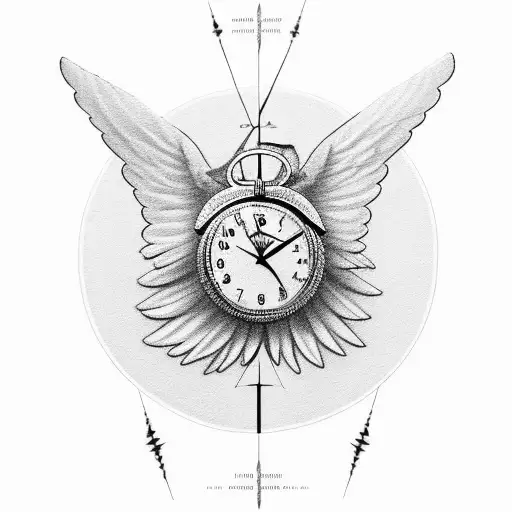 Angel Wing And Quote Saying She Was Too Beautiful For Earth With Clock And Flowers
