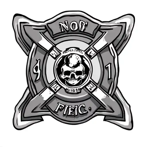American Traditional Firefighter Maltese Cross