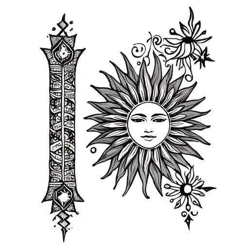 Filipino Sun And Stars Arm Band