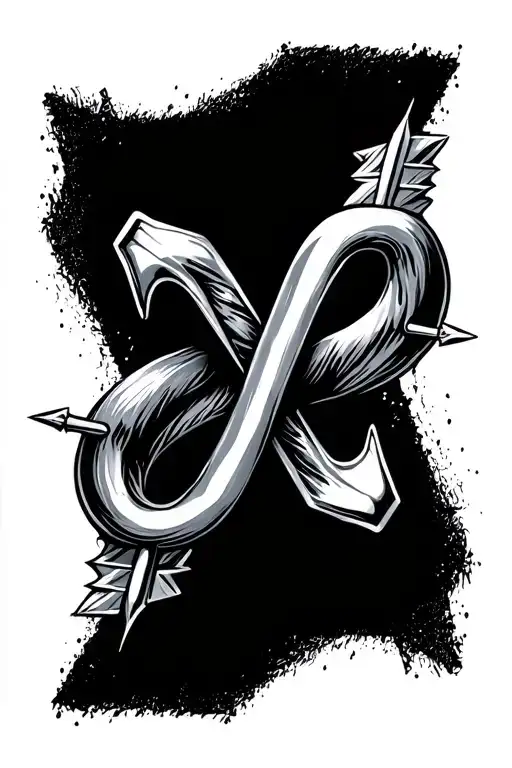 Infinity Symbol And Arrow Piercing