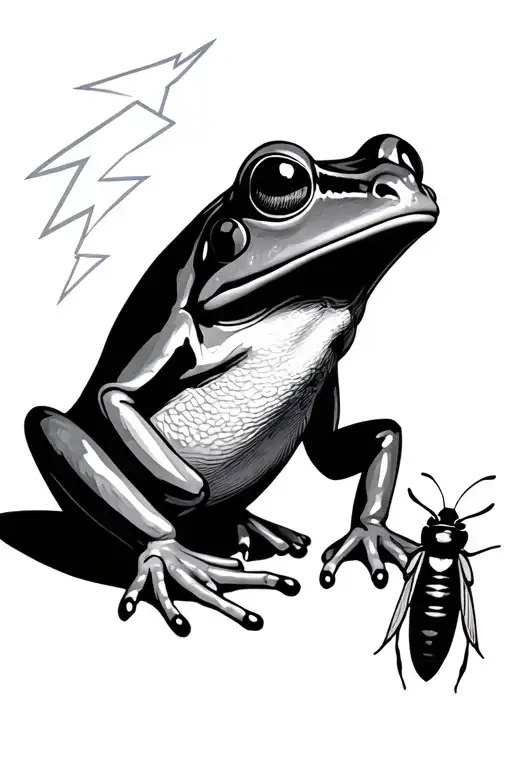 Coqui Frog Holding A Lightning Bug